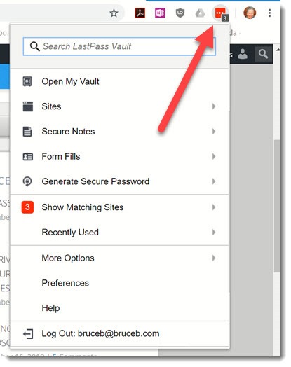 Lastpass from chrome